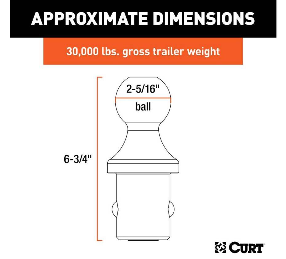 Curt OEM Puck System 2-5/16" Gooseneck Ball, RAM, 30K  • 60601