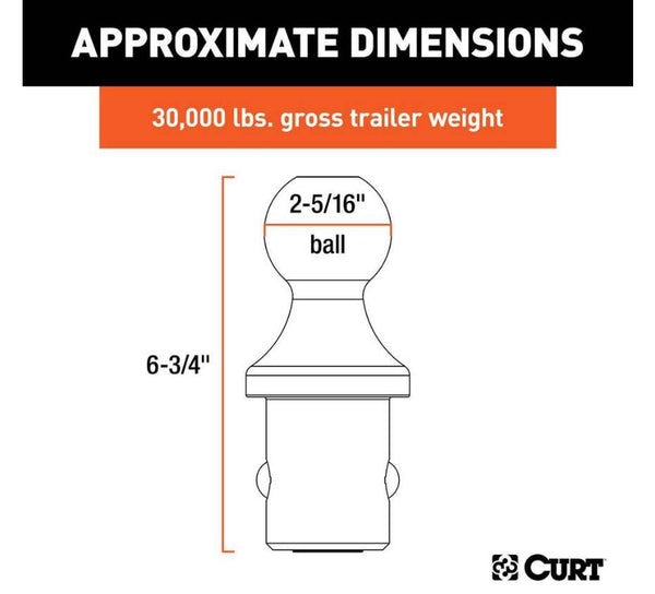Curt OEM Puck System 2-5/16" Gooseneck Ball, RAM, 30K  • 60601