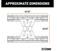 Curt X5 Gooseneck-to-5th-Wheel Adapter Plate - Round Shank (For Double Lock)  • 16210