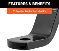 Curt Class 3 Ball Mount, 2" Shank, 7,500 LBS, 2" Drop, 7-1/2" Long  • 45030