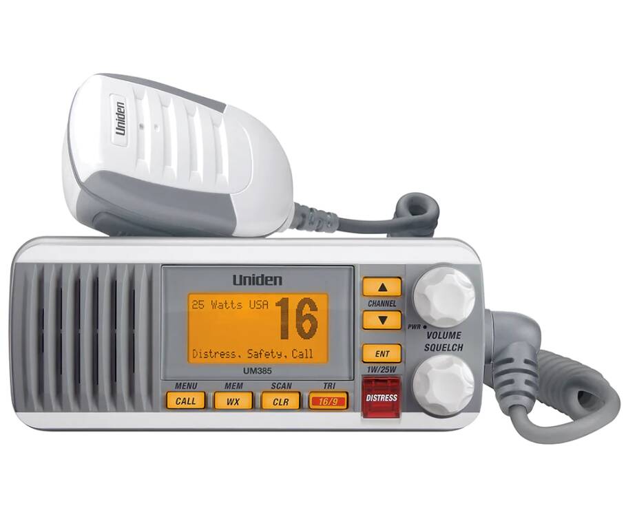 Uniden Fixed Mount VHF Radio - White  • UM385