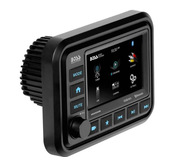 BOSS Audio Systems Marine Gauge Receiver - Weatherproof, 5" Touchscreen, Built-in Amplifier, Bluetooth, Digital Media MP3 Player  • MGV550B