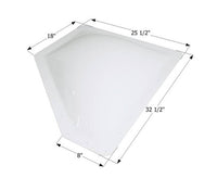 Icon White Neo Angle Outer Skylight, 25.5" W x 32.5" L  • 12594
