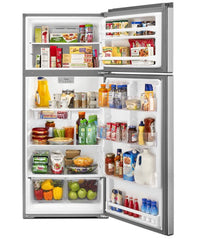 Whirlpool 28" Wide Refrigerator Compatible with The EZ Connect Icemaker Kit – 18 Cu Ft, Stainless  • WRT518SZFM