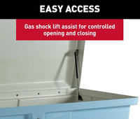 Taylor Made Stow N’ Go Deep Fiberglass Dock Box, Medium (27"H X 72"W X 26"D), Ice Blue  • 83554IB