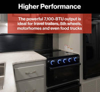 Furrion 2-in-1 RV Gas Range Oven - 21" Black  • 2021123659