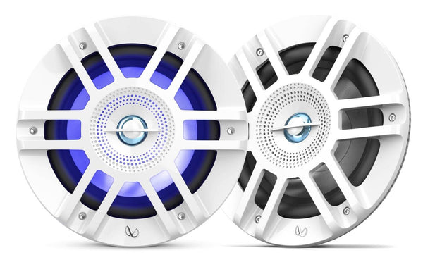 Infinity Kappa 6-1/2" 2-Way Marine Speakers w/ Built-In RGB LED Lights, White  • KAPPA 6120MAM