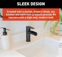 Lippert Flow Max Waterfall Bathroom RV Faucet - Black Matte  • 2021090599