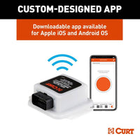 Curt Echo In-line Trailer Brake Controller, Bluetooth Smartphone Connection  • 51200