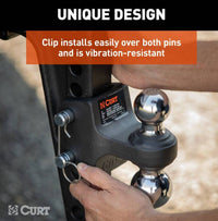 Curt Deep-Drop Adjustable Trailer Hitch Ball Mount with Dual Ball, 2" Shank, 15K  • 45936