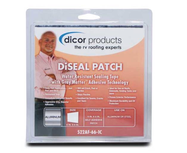 Dicor DiSeal Metal Silver Roll Tape 4"W x 50'L  • 522AF-450-1C