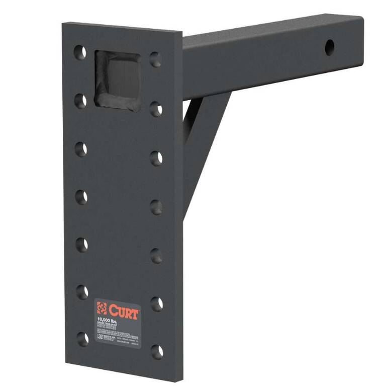 Curt Adjustable Pintle Mount, 2" Shank, 10,000 lbs., 13" High, 12" Long  • 48342