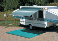 Carefree RV Awning Vinyl Fabric 17'-2" - Teal Dune Stripe With White Weatherguard  • JU188C00