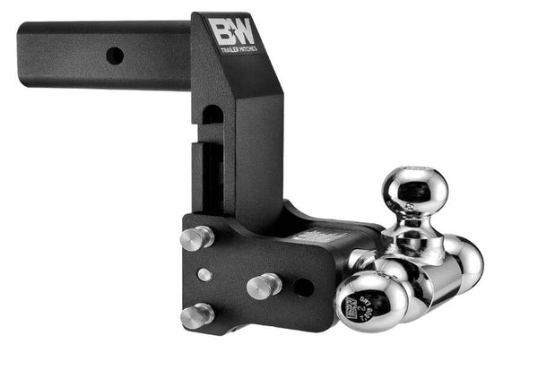 B&W MultiPro Tow & Stow Adjustable Tri-Ball Mount - 2.5" Receiver - 1 7/8", 2", 2 5/16" Ball - 7" Drop  • TS20067BMP
