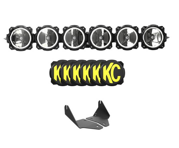 KC HiLiTES 20-Current Polaris RZR Turbo R/Pro XP Light Bar Kit, 39" Pro6 Gravity Led 6-Light Bar System  • 91342