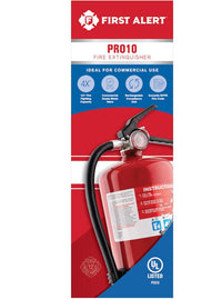 First Alert Rechargeable Commercial Fire Extinguisher UL rated 4-A:60-B:C  • PRO10