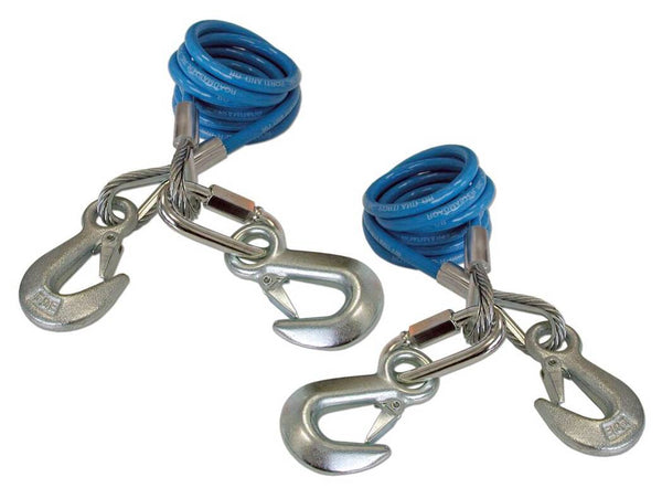Roadmaster 68" Coiled Double Hook Safety Cables - Pair  • 643-2