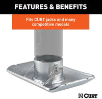 Curt Pin-On Jack Foot, Fits 2" Tube, 2,000 LBS, 1-11/16" Height  • 28272