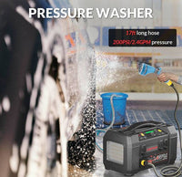 Lokithor Jump Starter with Pressure Washer Air Compressor 2500Amp  • AW401