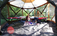 Quick-Set Escape Sky Camper 6-Sided Screen Shelter with Screen Roof/Rain Fly/Wind Panels/Floor, Brown  • 12874