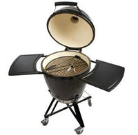 Primo All-In-One Large Round Ceramic Kamado Grill With Cradle & Side Shelves  • PGCRC
