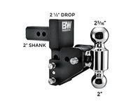 B&W  MultiPro Tow & Stow Adjustable Dual-Ball Mount - 2" Receiver - 2", 2 5/16" Ball - 2.5" Drop  • TS10063BMP