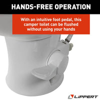 Lippert Flow Max RV Toilet - Elongated Ceramic Bowl  • 2022113192