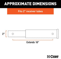 Curt 18" Receiver Tube Extender, 2" Shank, 3,500 LBS  • 45796
