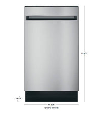 GE Appliances Profile 18" ADA Compliant Stainless Steel Interior Dishwasher with Sanitize Cycle  • PDT145SSLSS