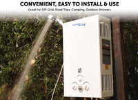 Flame King Tankless Outdoor Portable Propane Gas 10L 2.64GPM Water Heater 68,000 BTU for Hot Water Shower, RV, Camping  • YSNBM-264