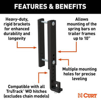 Curt TruTrack Heavy-Duty 10" Adjustable Support Brackets, 2-Pack  • 17519
