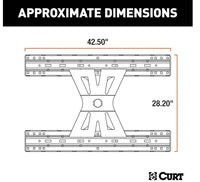 Curt X5 Gooseneck-to-5th-Wheel Adapter Plate - Round Shank (For Double Lock EZr)  • 16220