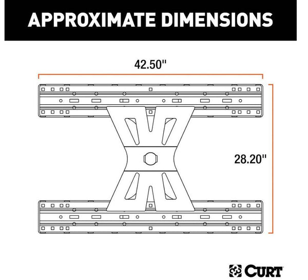 Curt X5 Gooseneck-to-5th-Wheel Adapter Plate - Round Shank (For Double Lock EZr)  • 16220