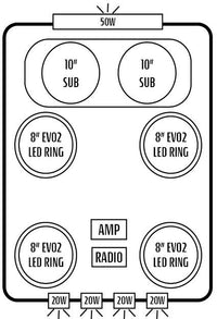 AudioFormz 2013+ Polaris Ranger Crew XP 1000/900 Stereo Top, Level 4, 4-Door  • RNGCREW1000LVL4