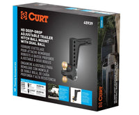 Curt Hd Deep-drop Adjustable Hitch Ball Mount With Dual Ball, 2 1/2in Shank, 20k  • 45939