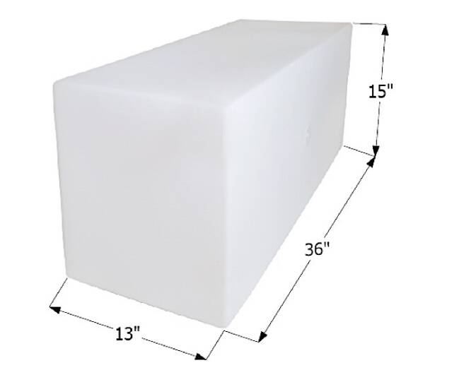 Icon 30 Gallon Fresh Water Tank, 36"L x 15"W x 13"H  • 12497