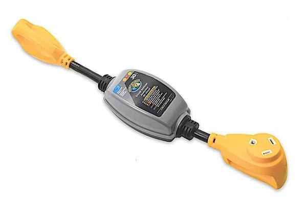 Camco 18" PowerGrip RV 30 Amp Circuit Analyzer Dogbone with Integrated Surge Protection  • 55312