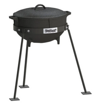 Bayou Classic 10 Gallon Cast Iron Jambalaya Kettle with Lid and Stand  • CI7010