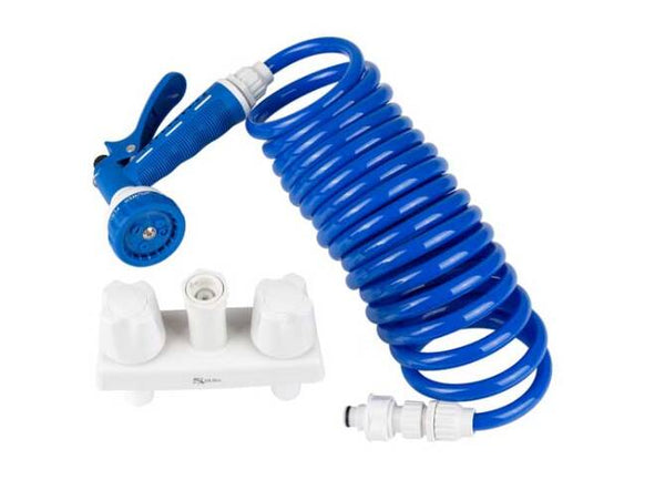 Dura Faucet Plastic White Exterior Spray Port With Hose  • DF-SA186-WT