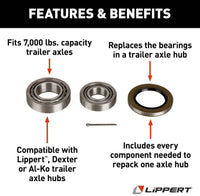 Lippert Trailer Bearing Replacement Kit for 7,000 LB Axle Hub  • 333951