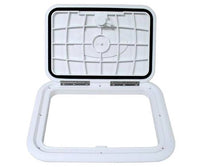 T-H Marine Designer Series Polar White Rectangular Non-Locking Hatch  • HDS-1317-2-DP