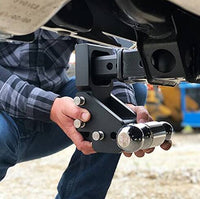 B&W MultiPro Tow & Stow Adjustable Tri-Ball Mount - 2" Receiver - 1 7/8", 2", 2 5/16" Ball - 4.5" Drop  • TS10066BMP