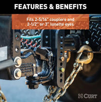 Curt Adjustable Channel Mount w/ 2-5/16" Ball & Pintle, 2-1/2" Shank, 20K Lbs  • 45908
