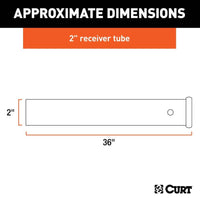 Curt 36" Raw Steel Receiver Tubing, 2" Receiver  • 49360