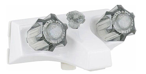 Lasalle Bristol Utopia 4" RV Tub Shower Wall Faucet with Hose Connection - White/Smoke  • 20351W21