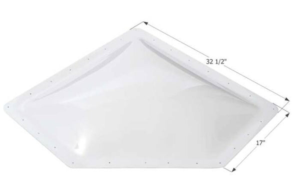Icon Neo Angle RV Skylight, 28.5" x 14" - Translucent White  • 12199