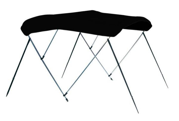 Carver Jet Black Sunbrella Acrylic 3-Bow Ready to Assemble Bimini Canvas with Storage Boot, 6' L x 91"-96" W  • 406A-02