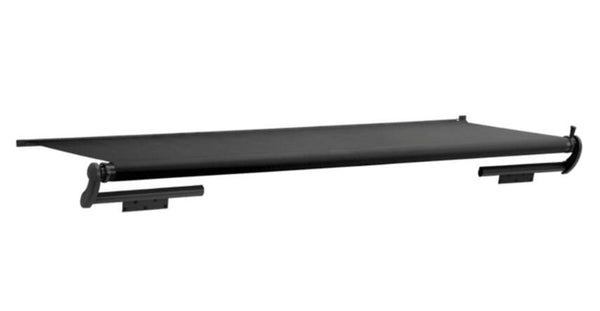 Dometic Deluxe SlideTopper 114" Black Vinyl Standard Slide-Out RV Awning with Rail & Black Wind Deflector  • 98001FJ.114U