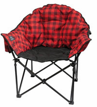 Kuma Outdoor Gear Lazy Bear Heated Chair with Power Bank - Red/Black Plaid  • 846-KM-LBHCH-RB
