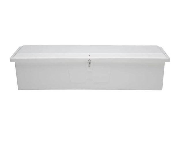 Taylor Made Stow N’ Go Fisherman’s Fiberglass Dock Box, Extra Large (24"H X 95"W X 22"D), White  • 83560